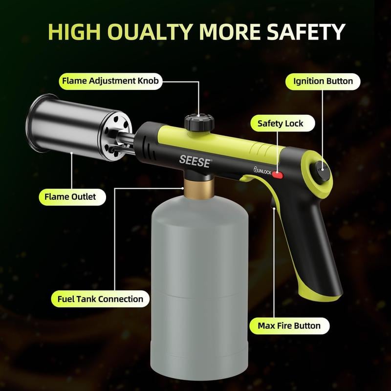 SEESE Professional Propane Torch 🔥 | One-Touch Max Flame for Cooking & DIY | Perfect Holiday Gift 🎁