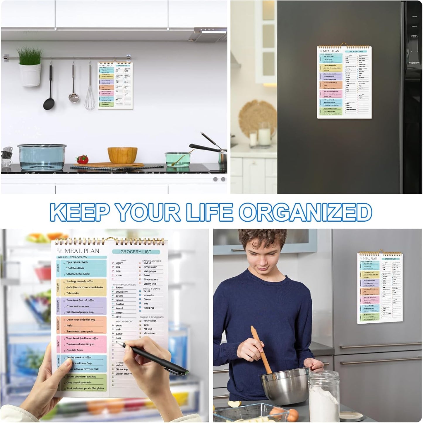 🔥Magnetic Weekly Meal Planner Notebook