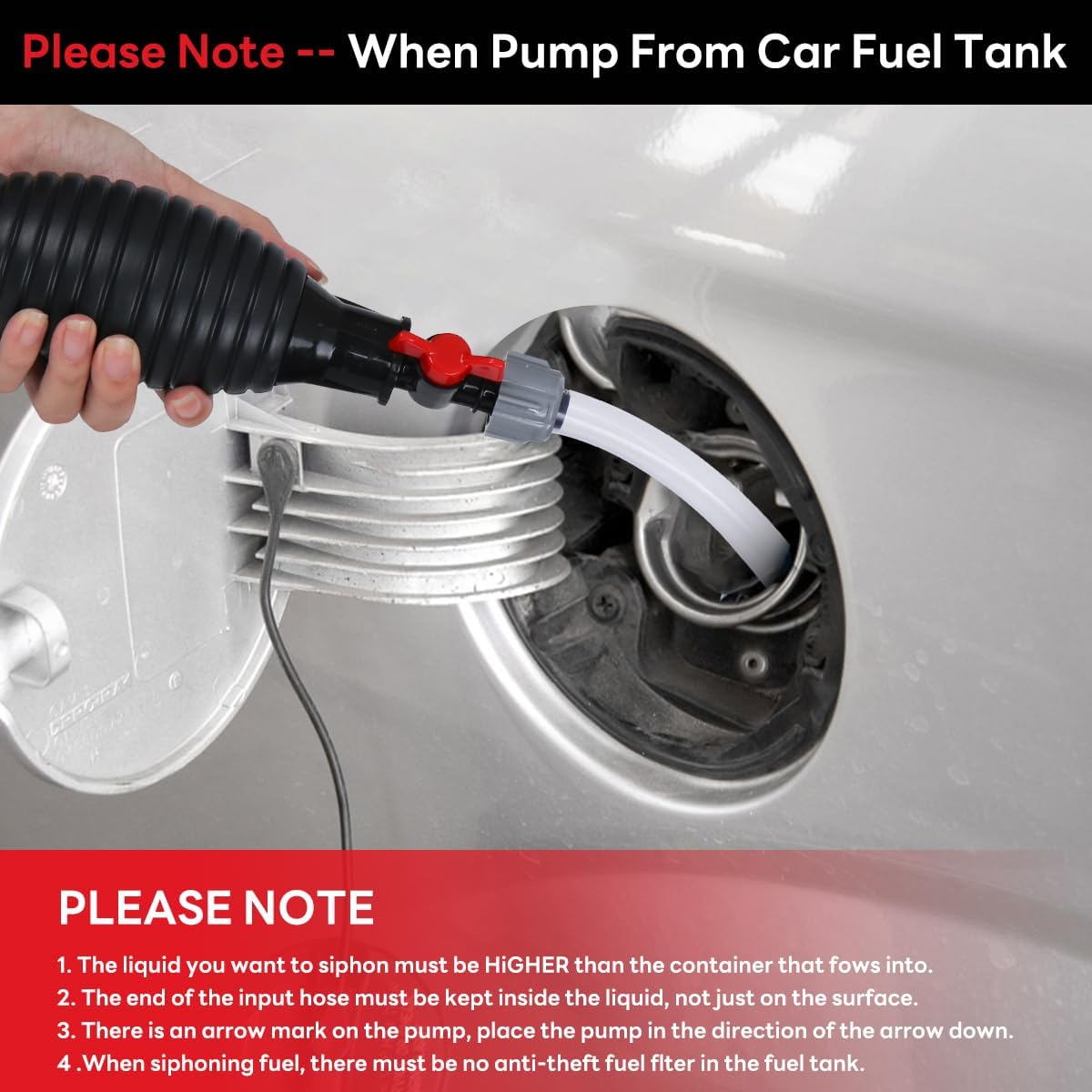 ⚡⛽Gas & Diesel Liquid Transfer Siphon Pump