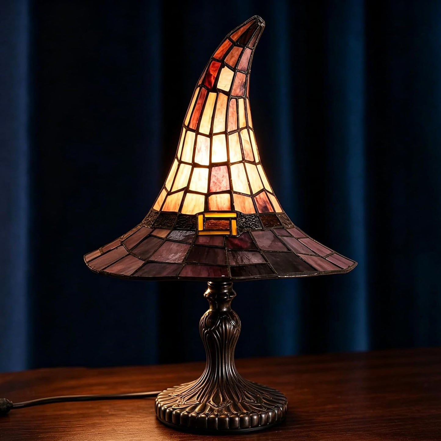 🧙♀️✨Stained Glass Witch Hat Lamp