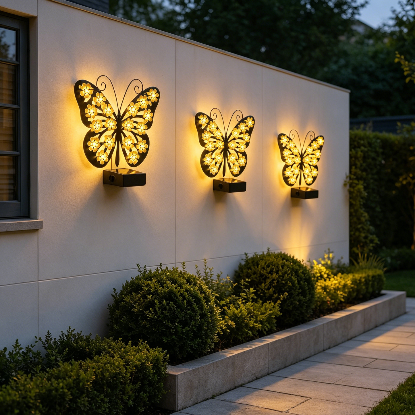 🦋🌙Outdoor Metal Butterfly Solar Garden Light