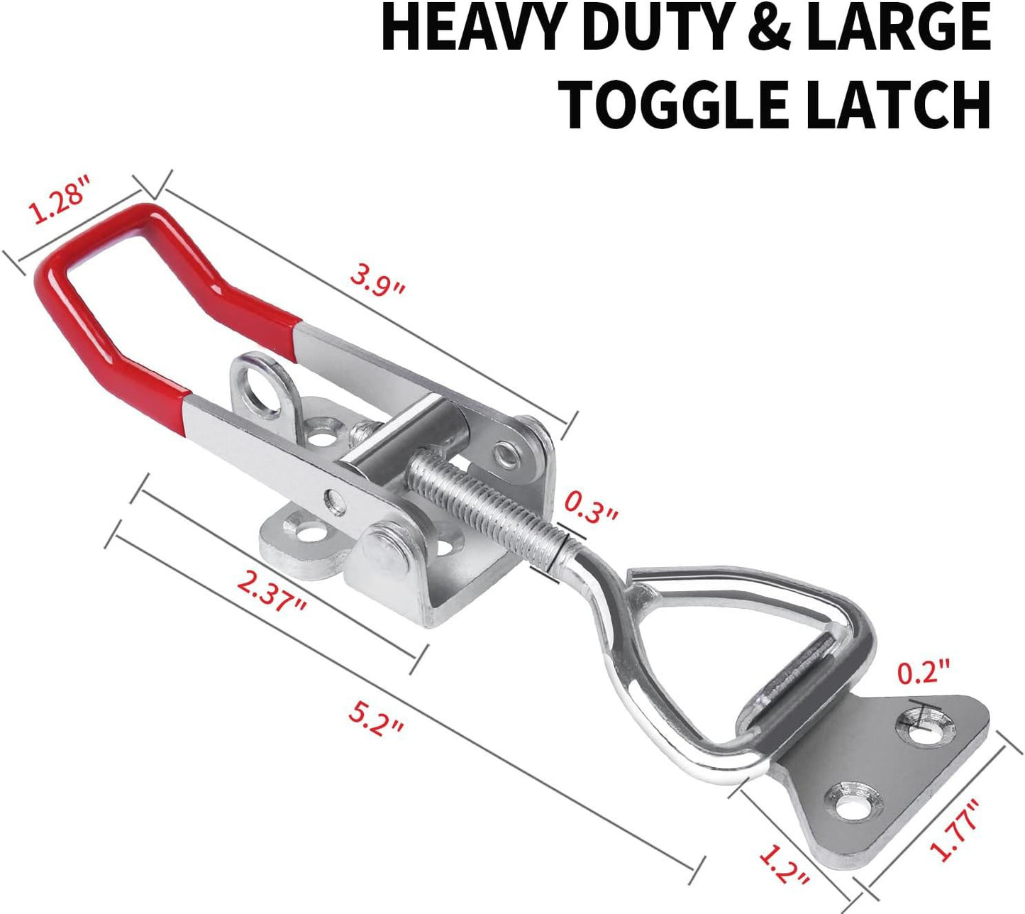 🔒 3 Sizes Heavy-Duty Adjustable Toggle Latch Clamps | Rustproof Pull Latches With Lock Hole