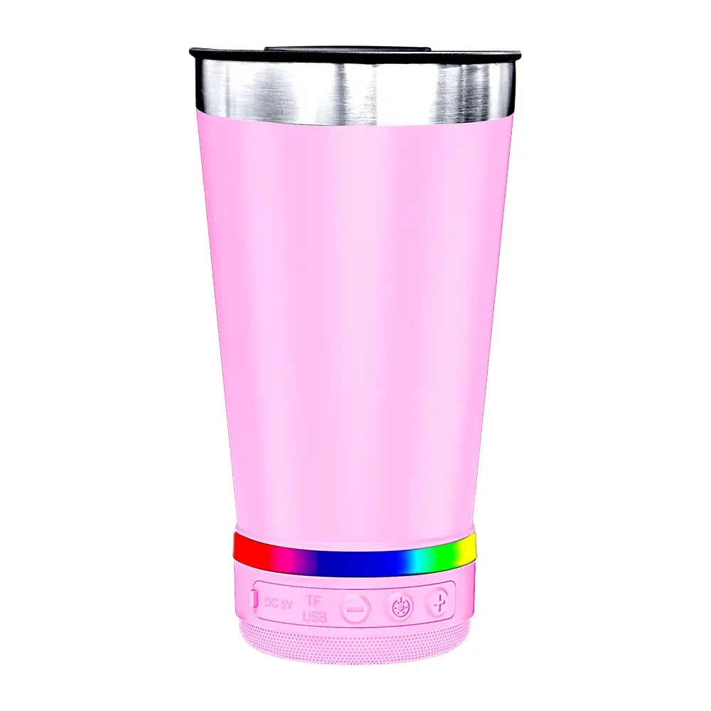 🎧 Bluetooth Speaker Tumbler – 16oz Double-Wall Stainless Steel with LED Glow