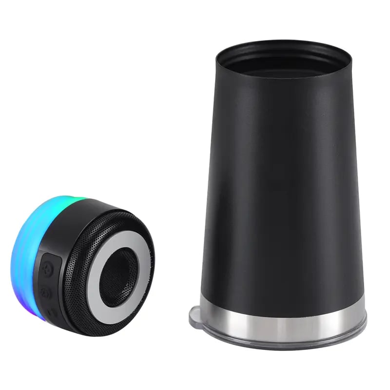 🎧 Bluetooth Speaker Tumbler – 16oz Double-Wall Stainless Steel with LED Glow
