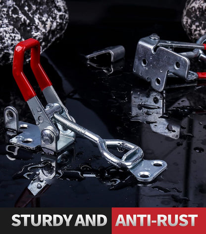 🔒 3 Sizes Heavy-Duty Adjustable Toggle Latch Clamps | Rustproof Pull Latches With Lock Hole