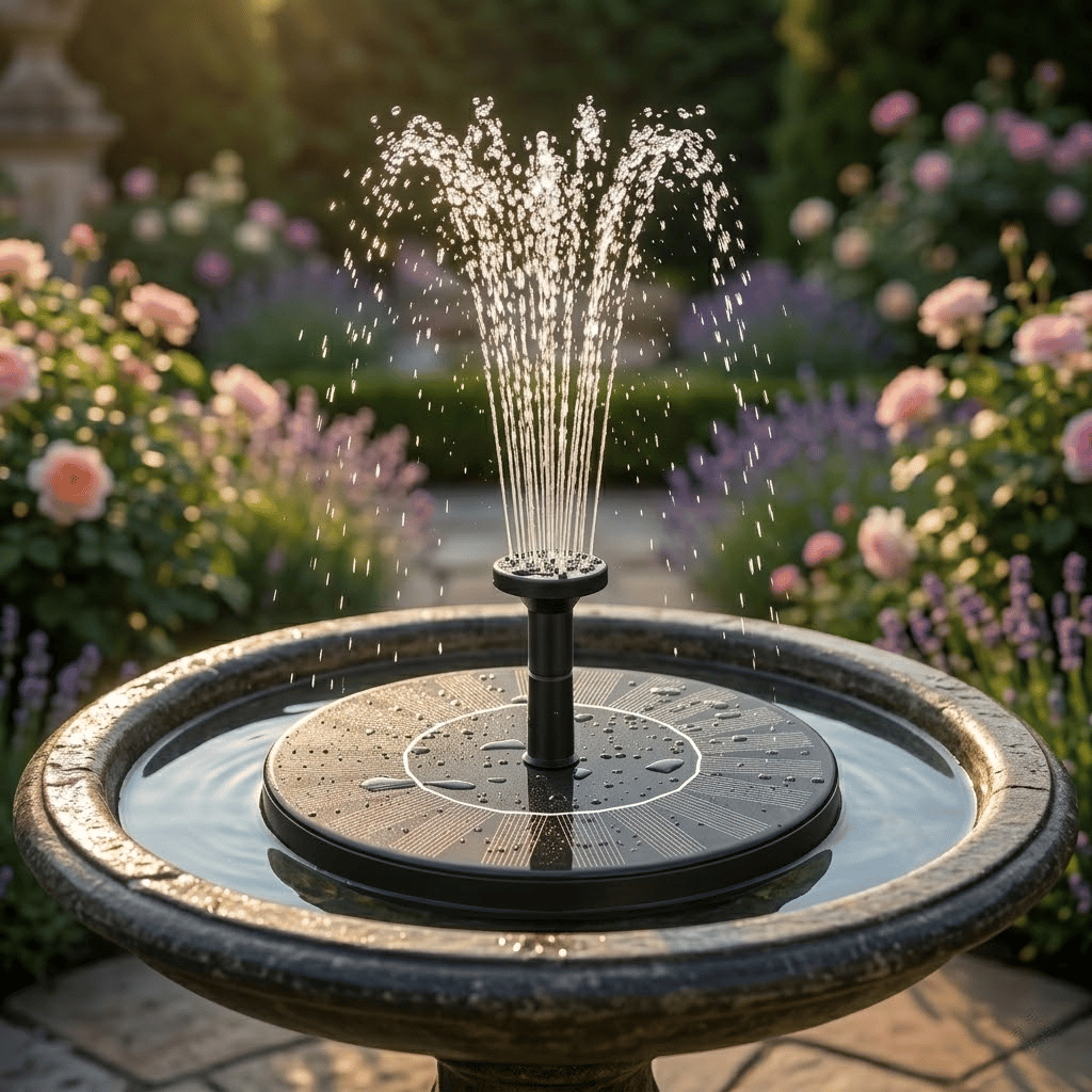 Hot Sale🔥⛲ Solar Fountain, Solar Powered Bird Bath Fountain Pump(Buy 2 Free Shipping)