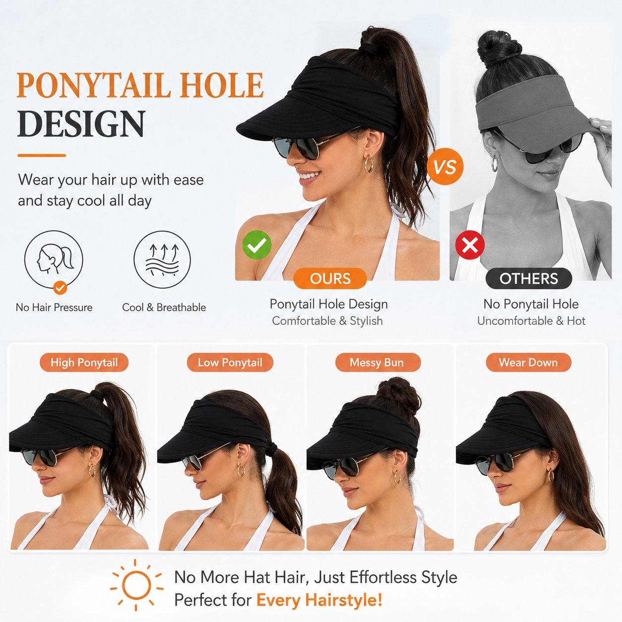 🔥Summer Hot Sale 49% OFF☀️Women's UPF 50+ UV Protection Sun Visor Hat