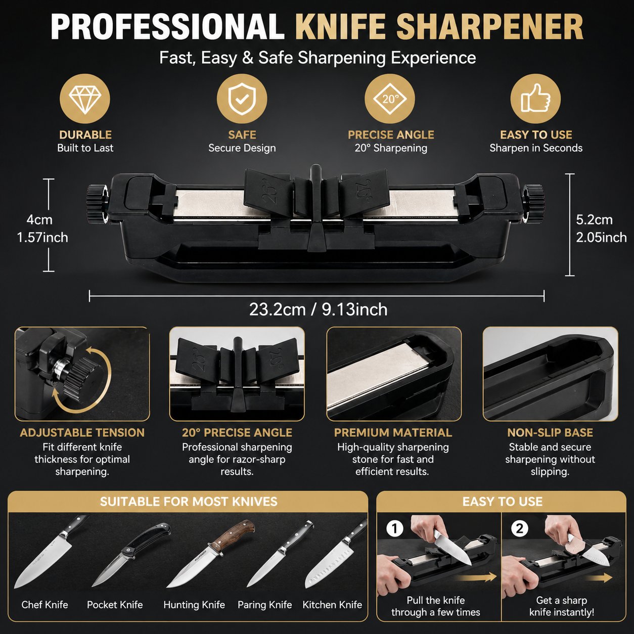 🔥Hot Sale 49% OFF🛠️🔪Venture Portable Knife Sharpener