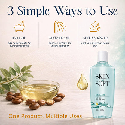🛁 Indulge in Pure Luxury - 49% OFF - ✨ Skin So Soft Original Bath Oil - For Silky Smooth Skin & Natural Mosquito Protection!