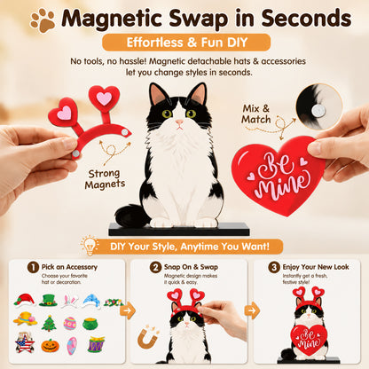 ✨Cute Animal-Themed Wooden Desktop Ornaments 🐱🐶