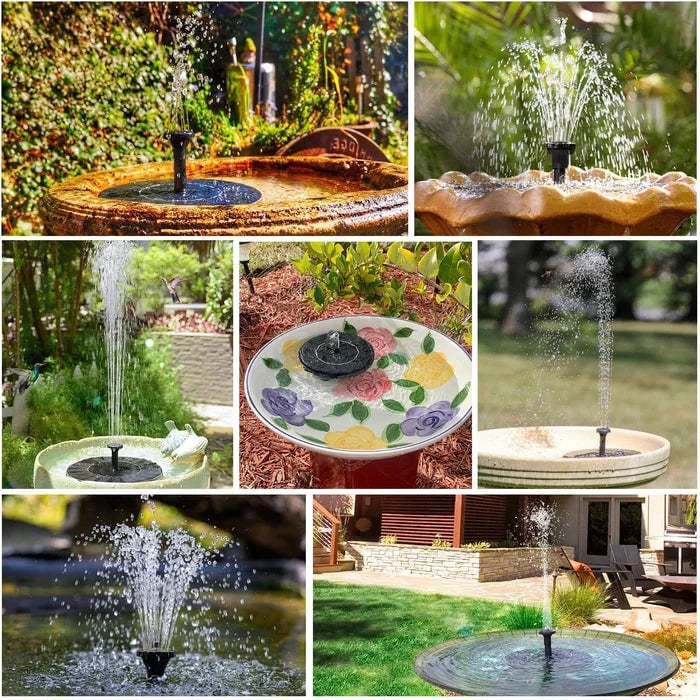 Hot Sale🔥⛲ Solar Fountain, Solar Powered Bird Bath Fountain Pump(Buy 2 Free Shipping)