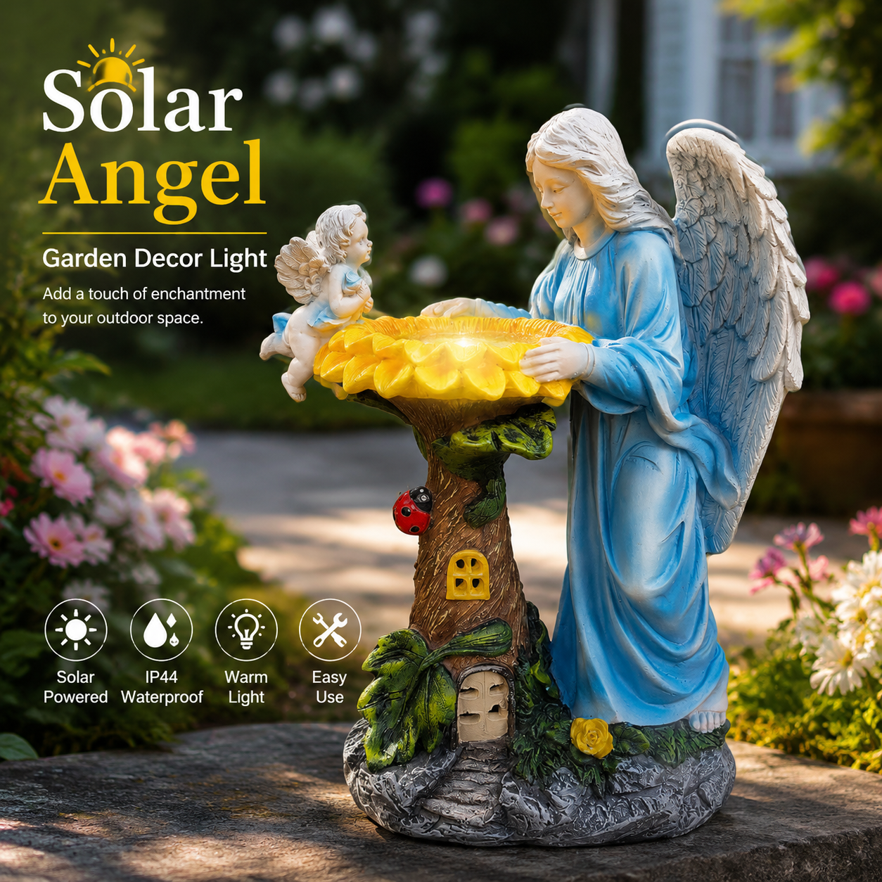 👼Mesmerizing Color-Changing Angel Garden Statue Light