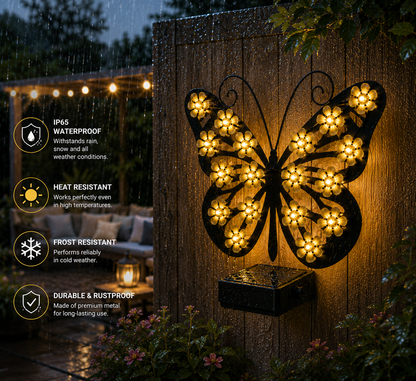 🦋🌙Outdoor Metal Butterfly Solar Garden Light