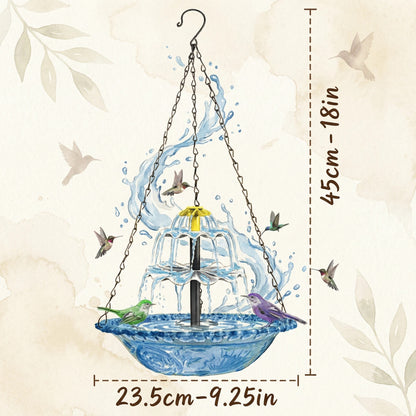 ✨Special Offer Today Only! 🐦 Solar Cascade Hanging Bird Bath Fountain