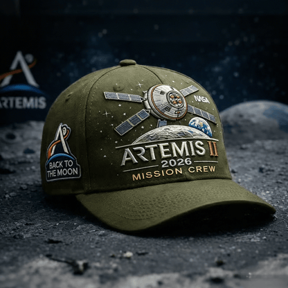 ✨High-end craftsmanship in hand embroidery-🌕Artemis II Lunar Mission Commemorative Cap
