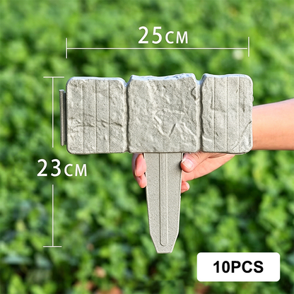 🌿Stone-effect garden fence