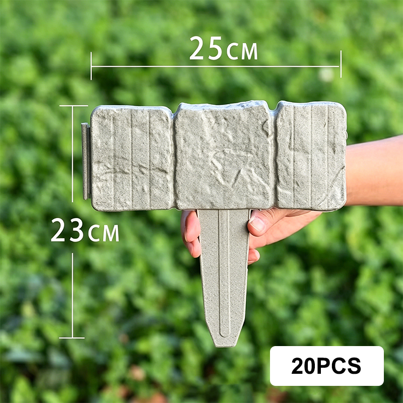 🌿Stone-effect garden fence
