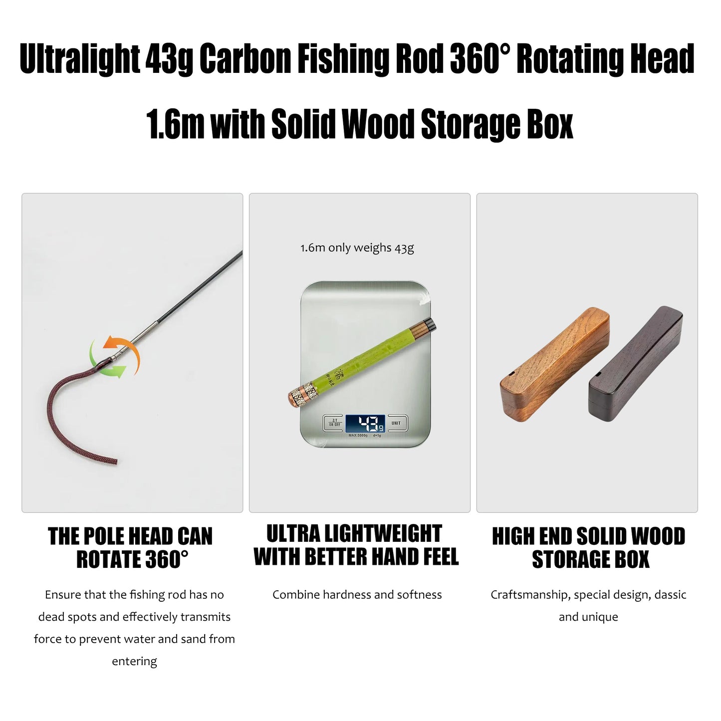 🎣 Ultra-Light Carbon Fiber Mini Fishing Rod