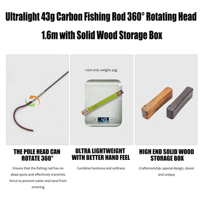 🎣 Ultra-Light Carbon Fiber Mini Fishing Rod