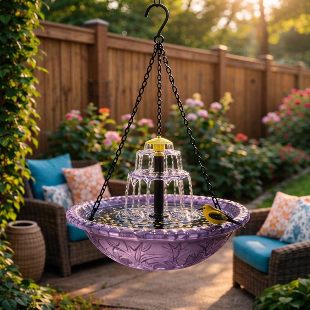 ✨Special Offer Today Only! 🐦 Solar Cascade Hanging Bird Bath Fountain