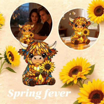 🌻Mother's Day Sale 49% OFF- 🐮Highland Cow Sunflower Lamp