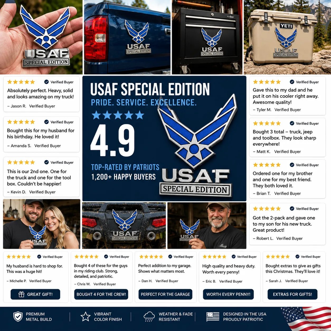 ⚡️USAF Edition Metal Emblem