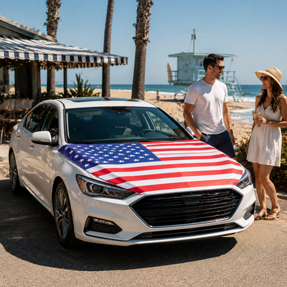 Sale: 49% OFF-American Flag Car Hood Cover Universal Size