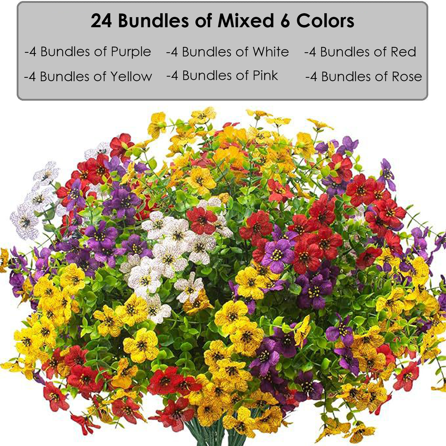 💖Summer Hot Sale 49%OFF🌺UV Resistant Colorful Artificial Flower