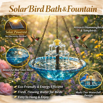 ✨Special Offer Today Only! 🐦 Solar Cascade Hanging Bird Bath Fountain