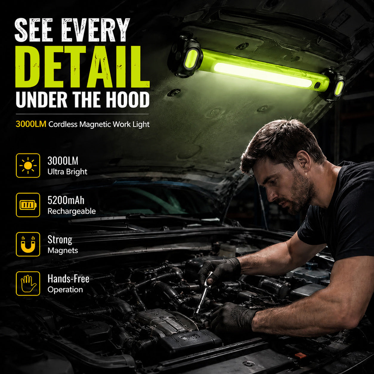 🎁Father's Day Hot Sale 49% OFF🔥🔦Multifunctional magnetic rechargeable work light