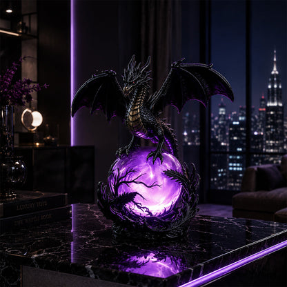 🎁 FREE SHIPPING 🔮Gothic Dragon LED Crystal Ball Lamp for Dark Aesthetic Decor
