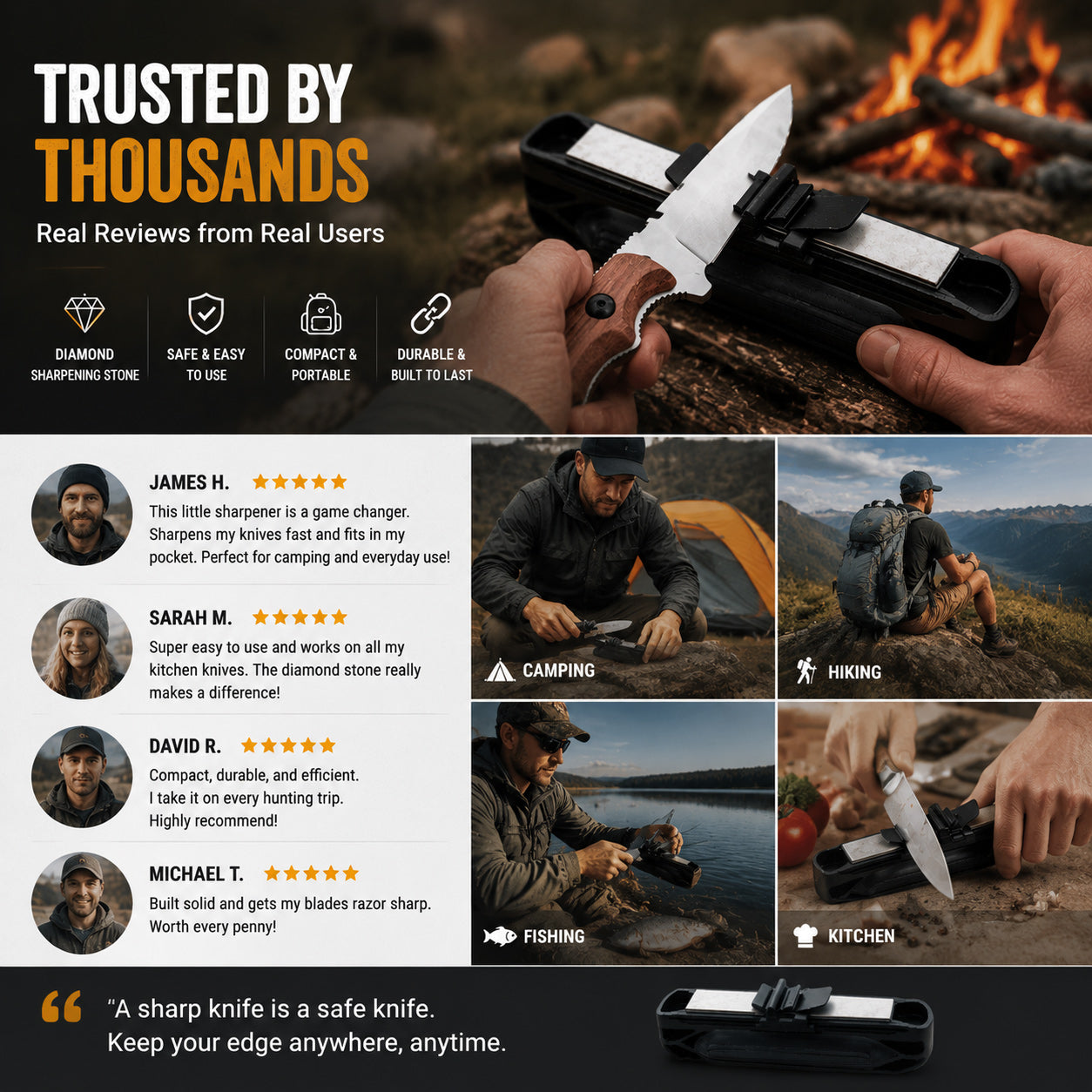 🔥Hot Sale 49% OFF🛠️🔪Venture Portable Knife Sharpener