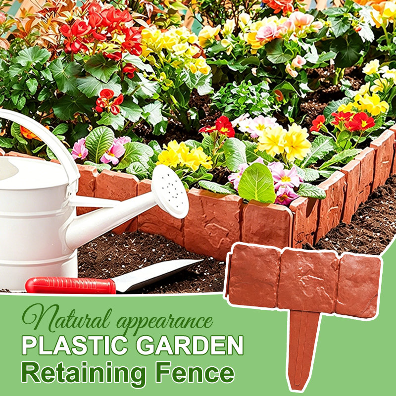 🌿Stone-effect garden fence