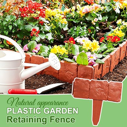 🌿Stone-effect garden fence