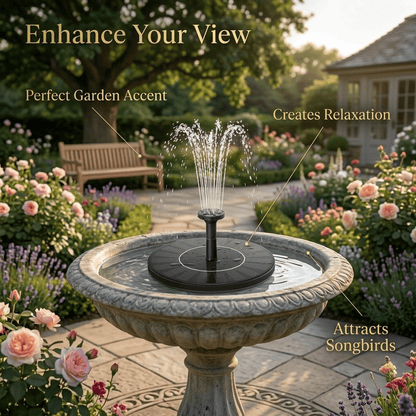 Hot Sale🔥⛲ Solar Fountain, Solar Powered Bird Bath Fountain Pump(Buy 2 Free Shipping)
