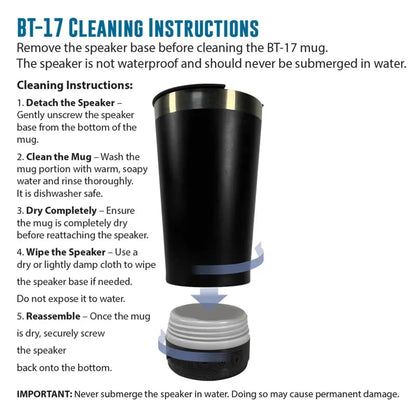 🎧 Bluetooth Speaker Tumbler – 16oz Double-Wall Stainless Steel with LED Glow
