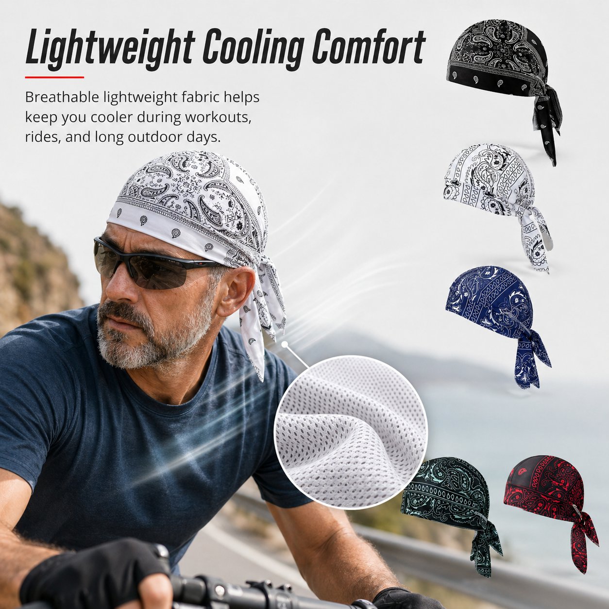 2026 New in Hot Sale 49% OFF🌟 Paisley Cooling Headscarf Cap Set