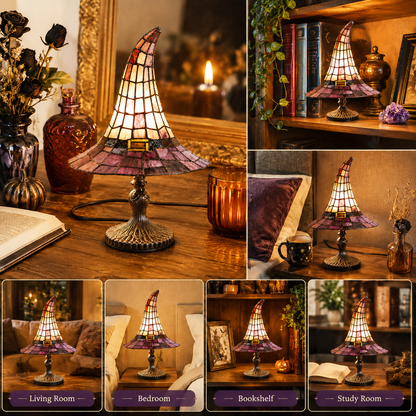 🧙‍♀️✨Stained Glass Witch Hat Lamp