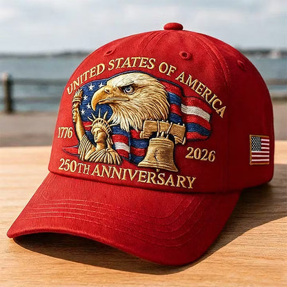 🗽Eagle & Liberty – United States 250th Anniversary Printed Hat🦅(Breathable & Lightweight Comfort & Unisex Fit)
