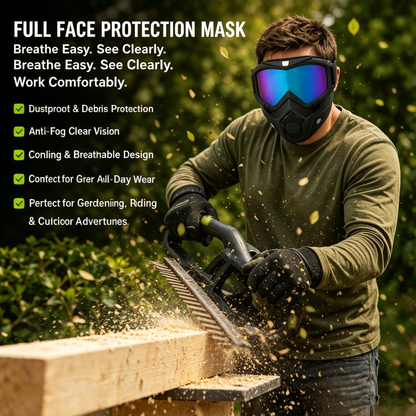 🔥 Full Face Cooling Anti-Fog Dustproof Outdoor Protection Mask