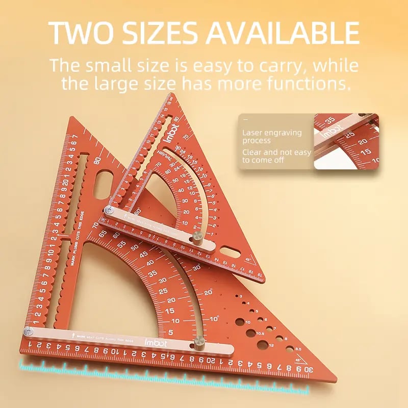 🔥LAST DAY 49% OFF - 🛠️📐Adjustable Aluminum Alloy Woodworking Triangle Ruler