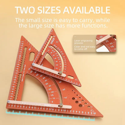 🔥LAST DAY 49% OFF - 🛠️📐Adjustable Aluminum Alloy Woodworking Triangle Ruler