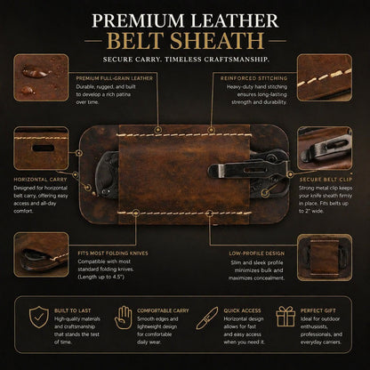 🔥The Ultimate Gift for Men🎁Leather Knife Sheath for Belt