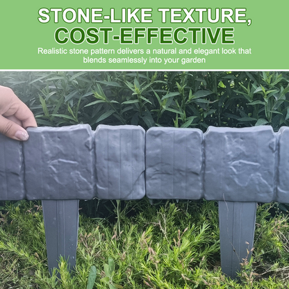 🌿Stone-effect garden fence