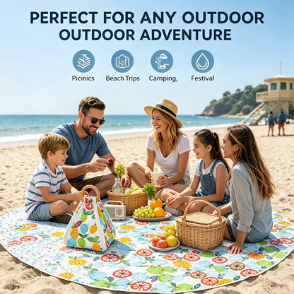 🔥 Foldable Waterproof Picnic Blanket with Carry Handle