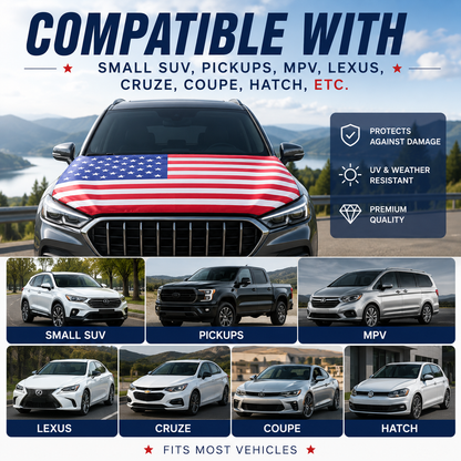 Sale: 49% OFF-American Flag Car Hood Cover Universal Size