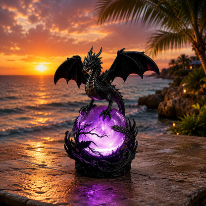 🎁 FREE SHIPPING 🔮Gothic Dragon LED Crystal Ball Lamp for Dark Aesthetic Decor
