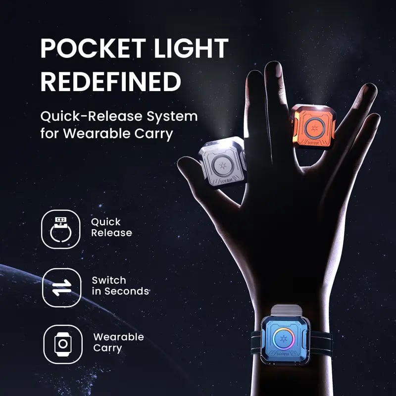 🔦 SE1 Quick-Release EDC Pocket Light – Redefine How You Carry Light