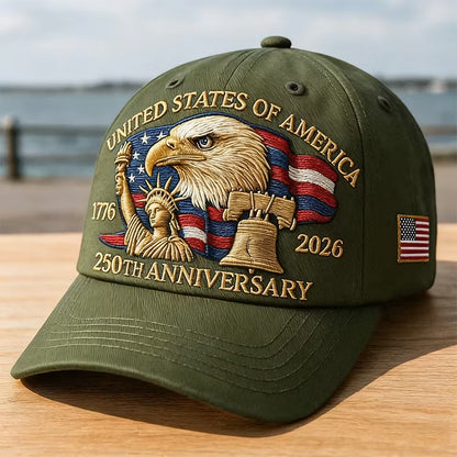 🗽Eagle & Liberty – United States 250th Anniversary Printed Hat🦅(Breathable & Lightweight Comfort & Unisex Fit)