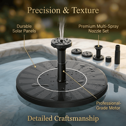 Hot Sale🔥⛲ Solar Fountain, Solar Powered Bird Bath Fountain Pump(Buy 2 Free Shipping)